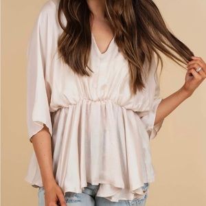 Can't Say Goodbye Blouse (Ecru)